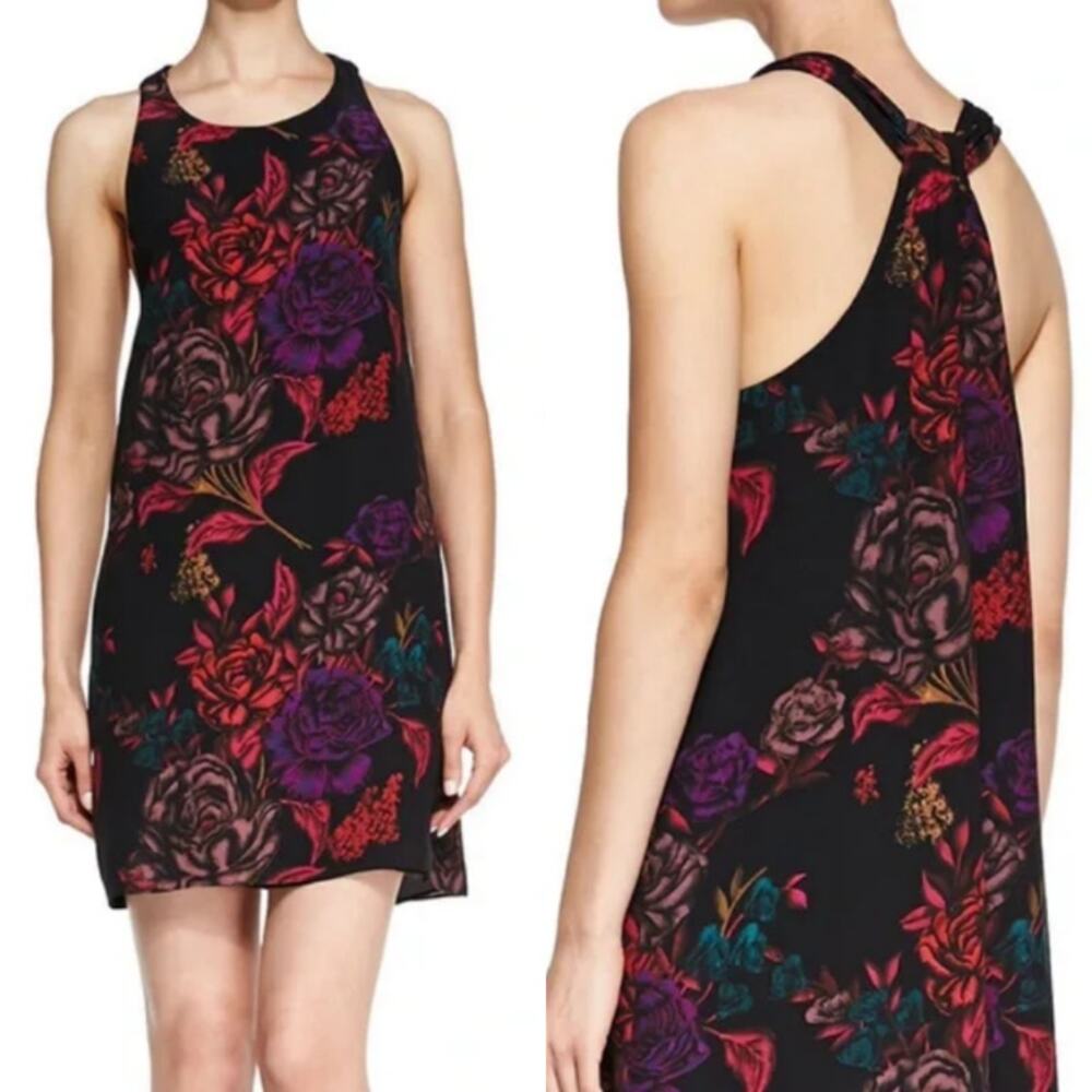 Alice + Olivia Liz Back-Twist Keyhole Dress Small Rose Garden Spring Summer